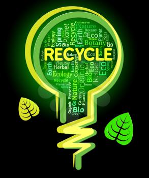 Recycle Lightbulb Representing Eco Friendly And Natural