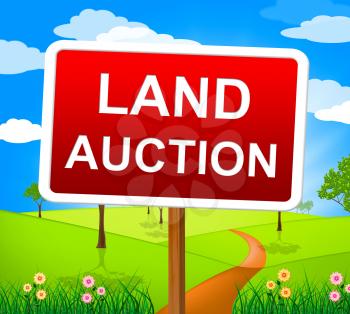 Land Auction Representing Building Plot And Bidding