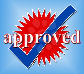 Approved Tick Showing Confirm Passed And Ok