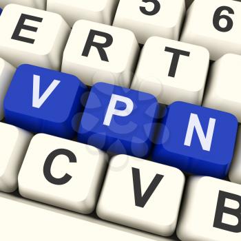VPN Key Showing Virtual Private Network Or Remote Access
