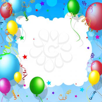 Balloons Background Representing Text Space And Copyspace