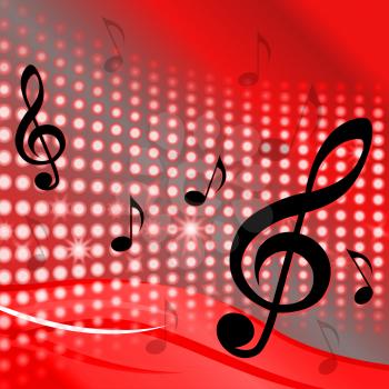 Treble Clef Background Showing Music Notes And Composer Tone