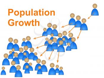 Population Growth Representing Newborn Family And Reproduction