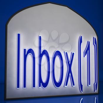 Inbox One Sign Shows New Messages Or Unread Mails