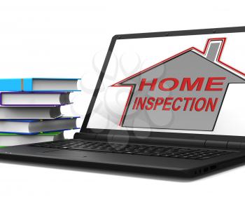 Home Inspection House Tablet Meaning Examine Property Safety And Quality