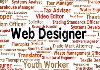 Web Designer Representing Hiring Recruitment And Words