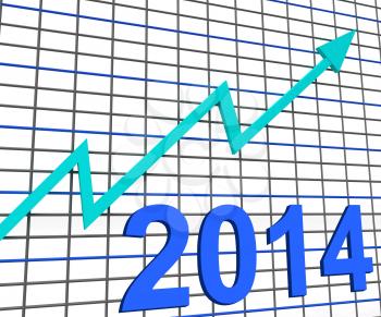 Twenty Fourteen Graph Chart Showing Increase In 2014