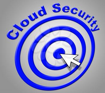 Cloud Security Indicating Computer Network And Connectivity