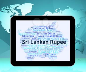 Sri Lankan Rupee Representing Exchange Rate And Currencies