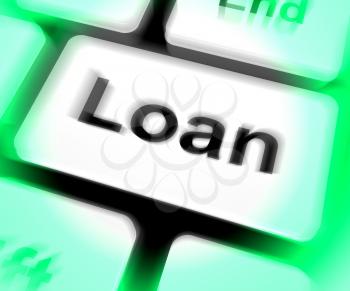Loan Keyboard Meaning Lending Or Providing Advance