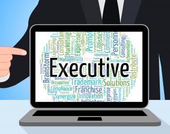 Executive Word Showing Managing Director And Text