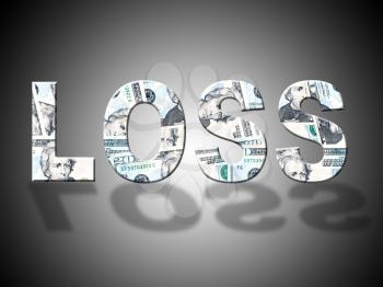 Loss Dollars Indicating United States And Figures