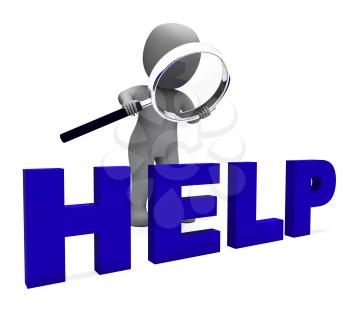 Help Character Showing Helpline Helpdesk Assist Or Support
