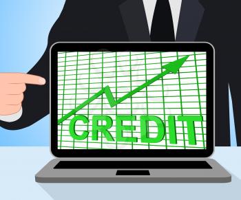 Credit Graph Chart Displaying Buy Increase Grow Debt
