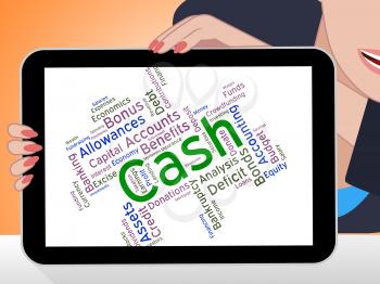 Cash Word Meaning Finance Save And Currency