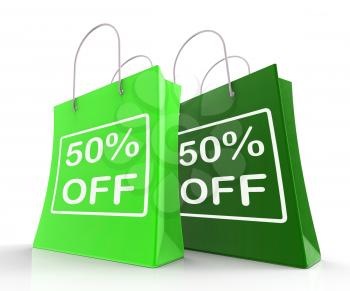 Fifty Percent Off On Shopping Bags Show 50 Bargains