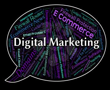 Digital Marketing Showing High Tec And Tech