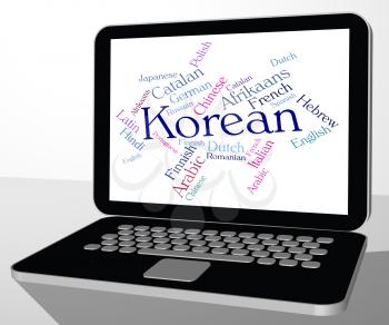Korean Language Representing Translator Text And Communication