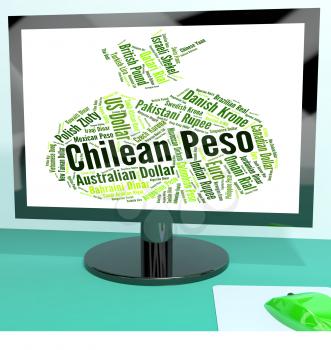 Chilean Peso Indicating Currency Exchange And Pesos