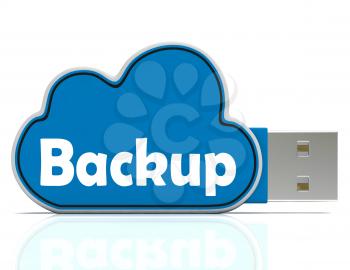 Backup Memory Stick Showing Files And Cloud Storage