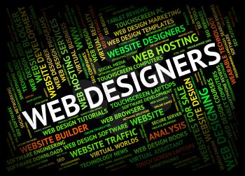 Web Designers Showing Websites Net And Network
