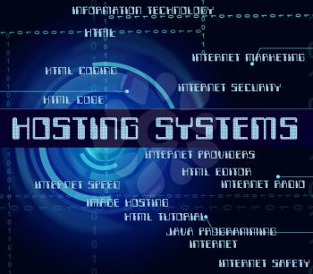 Hosting Systems Representing Technology Word And Network