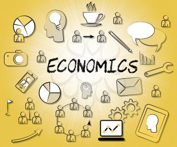 Economics Icons Meaning Finance Economy And Monetary