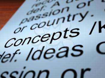 Concept Definition Closeup Shows Ideas Thoughts Or Invention