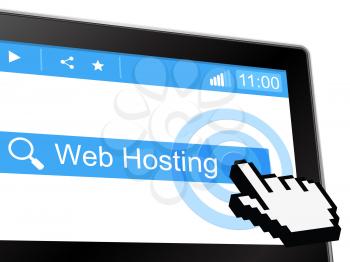 Web Hosting Indicating Searching Server And Www