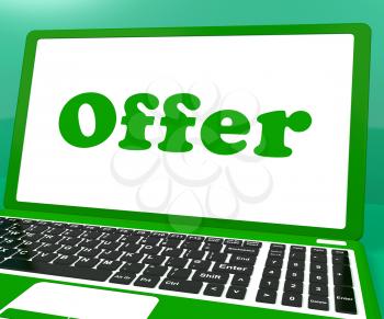 Offer Computer Showing Promotion Discounts And Reduction