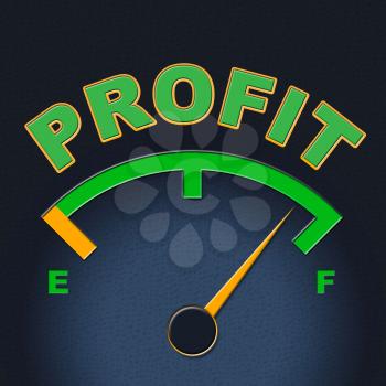 Profit Gauge Meaning Display Earnings And Earn