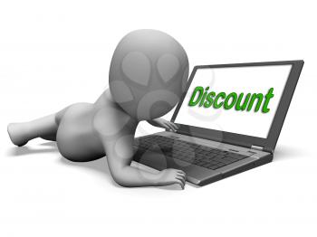 Discount Laptop Showing Sale Reduction Discount Or Clearance