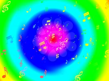 Musical Notes Background Meaning Artistic Composer And Musician