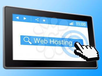 Web Hosting Indicating Website Webhosting And Server