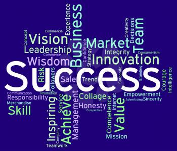 Success Words Meaning Succeed Triumph And Text 