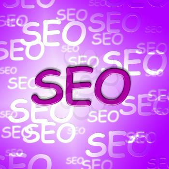Seo Words Showing Search Engines And Sem