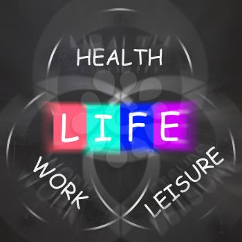 Balancing Life with Health Displaying Leisure and Work