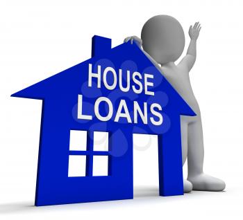 House Loans Home Showing Borrowing Repayments And Interest