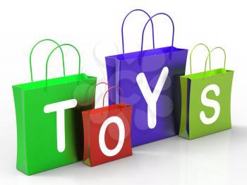Toys Bags Showing Retail Shopping and Buying