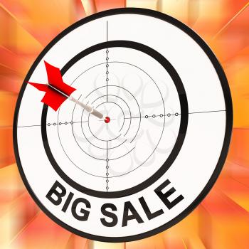 Big Sale Showing Retail Discount And Cheap Merchandise Pricing