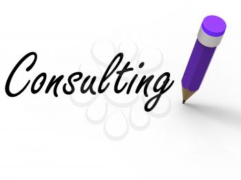 Consulting with Pencil Representing Written Consultation and Advice