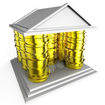 House Mortgage Indicating Borrow Money And Finance