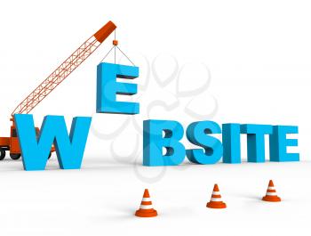 Build Website Representing Building Websites And Builds 3d Rendering