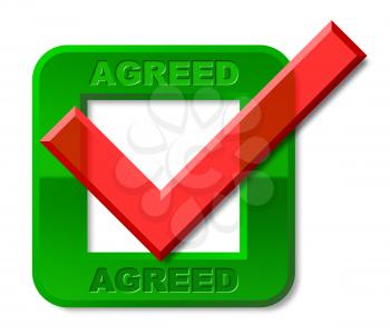 Agreed Tick Meaning Checkmark Affirm And Yep