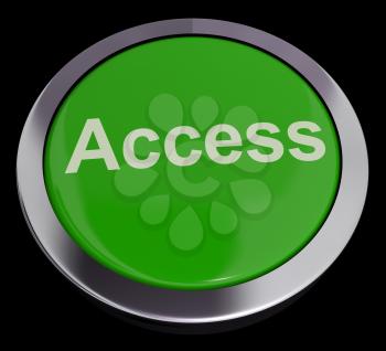 Access Button In Green Showing Permissions And Security