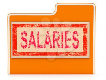 Salaries File Representing Folder Wage And Organization