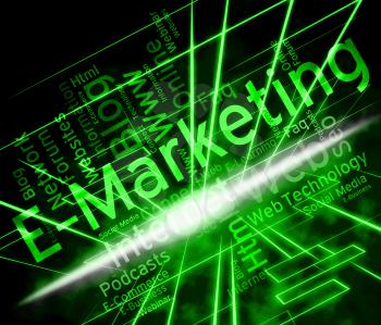 Emarketing Word Indicating World Wide Web And Website 
