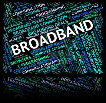 Broadband Word Representing World Wide Web And Network Server