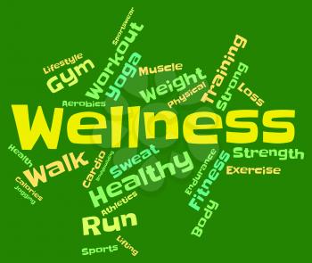 Wellness Words Representing Preventive Medicine And Medical 