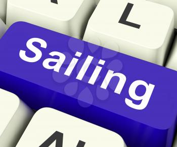 Sailing Key On Keyboard Meaning Seafaring Voyaging Or Travel By Water

